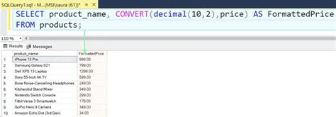 sql format number decimal places.